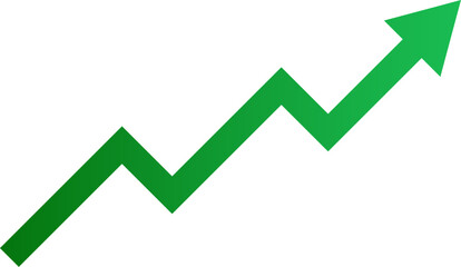 Green Zigzag Arrow Growth Icon