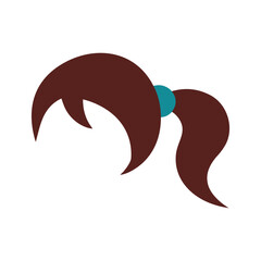 ponytail hair vector