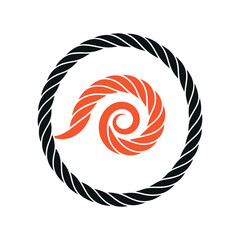 rope swirl decorative element vector