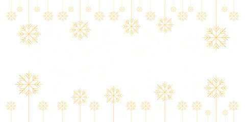 Elegant golden snowflakes create a festive winter background, perfect for holiday greetings, invitations, and seasonal designs, minimalist and sophisticated