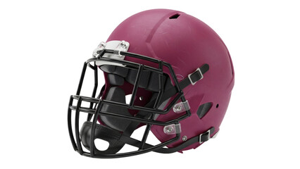 Fototapeta premium Maroon Football Helmet on on White Background