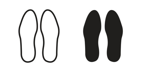Soles icon with line and silhouette versions.
