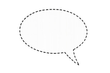Fototapeta premium Speech bubble with a subtle paper texture, symbolizing dialogue, messaging, and discussion, isolated on a transparent background