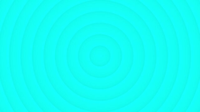 Abstract cyan and grey circle pattern background gradient radial blur. White circles wave gradient animation Pure basic animated cover for business presentation, 4k video