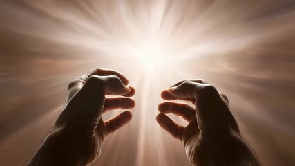 Hands reaching for light in a moment of hope and connection during a serene afternoon in nature