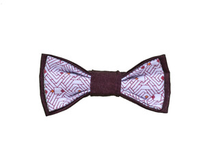 Colorful Bow Tie Isolated On White Background.