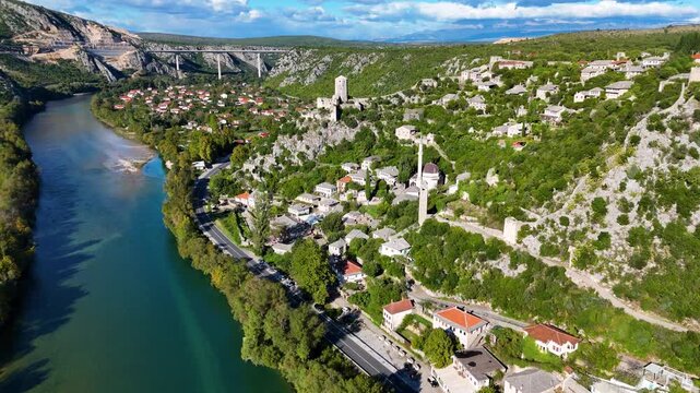 Videos of Pocitlj in Bosnia and Herzegovina, beautiful stone town. Taken with my drone.