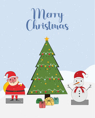 The Christmas is round the corner with Santa giving gifts for new year 