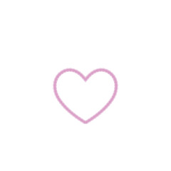Delicate Heart Outline with Gradient Pink and Purple Hues.