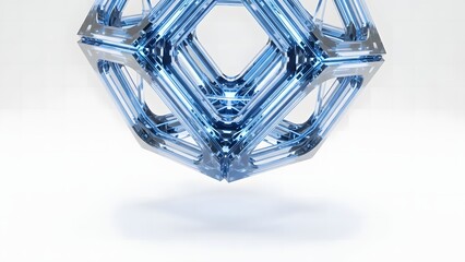 Blue geometric crystal structure