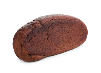 Delicious fresh rye bread loaf isolated on white