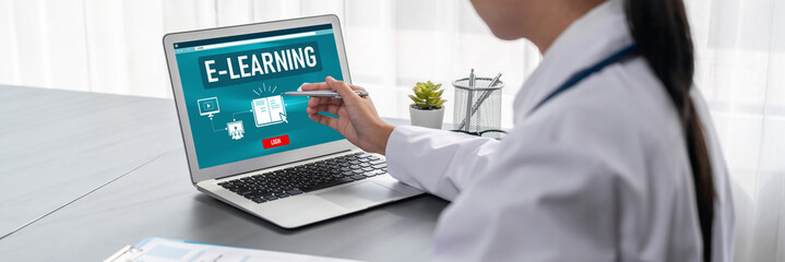 E-learning website with brisk sofware for student to study online on the internet network