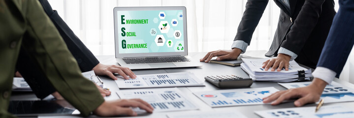 ESG environmental social governance policy for brisk business to set a standard to achieve high ESG score