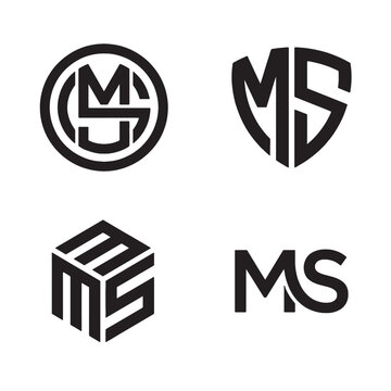 Versatile MS logo monogram brand design collection, featuring modern, geometric, and abstract vector styles for business identity and corporate branding.