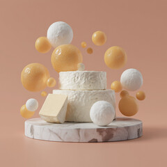 Minimalist Quark Cheese Composition World Quark Day 