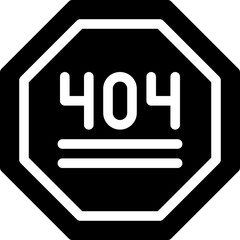 04 Error Stop Badge Flat Style Vector Icon