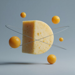 Minimalist Quark Cheese Composition World Quark Day 