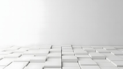 Obraz premium White cube floor abstract background