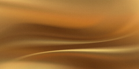 3d gold liquid silky background, golden fabric or metal foil smooth texture. Render of luxury cloth or curtain with wavy folds and shiny gradient effect flying in motion. 3d vector gold silk material