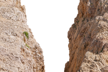 Majestic rocky canyon. Isolated object.