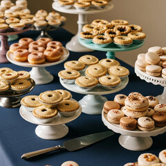 Naklejka premium cookies on a plate