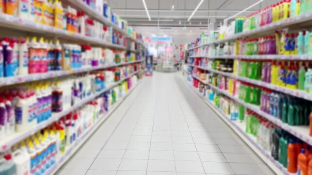 Choosing washing powder ,detergent,liquids at Groceries.
