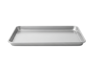 Empty metal baking sheet. 