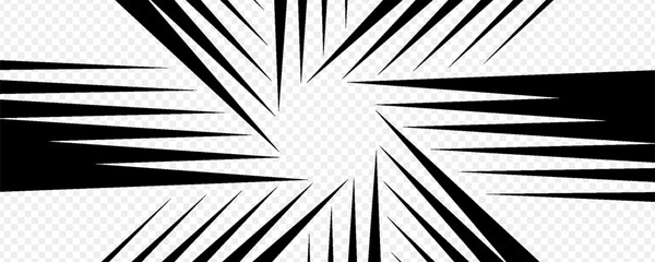 Radial Stripes Abstract Background.Text frame in manga and anime comics.vector Illustration.