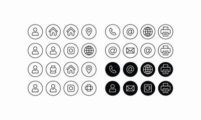 Set of number icons for web and media design