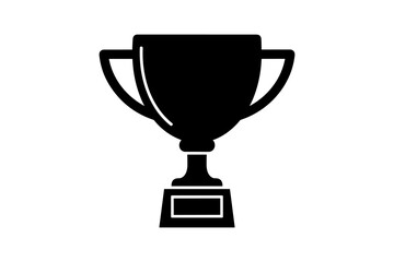 Silhouette trophy cup symbolizing achievement and success in sports