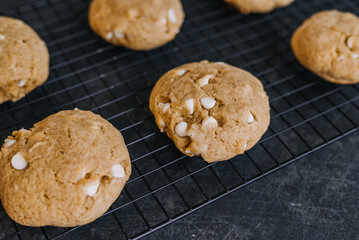 Fresh Baked Thick Cookies with Chocolate