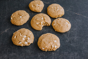 Rustic Sourdough Cookies with White Chocolate