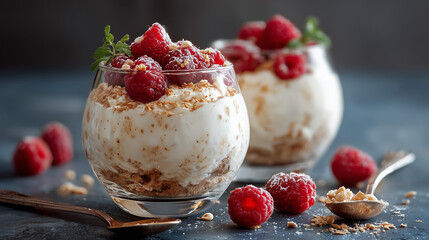 Quark-Based Desserts World Quark Day Food Concept 