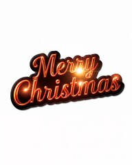 Merry Christmas Gold Text Design