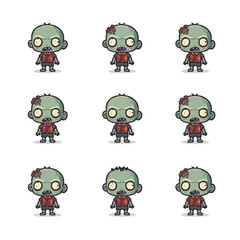 Obraz premium Cute Zombie Icon Very Cool Design