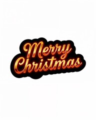 Merry Christmas Gold Text Design