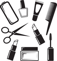 Beauty salon products and cosmetics for professional visage or fashionable facecare