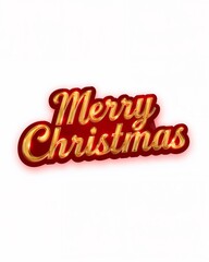 Merry Christmas Gold Text Design