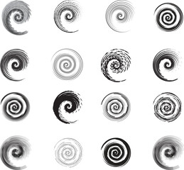 set of black and white circles
