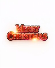 Merry Christmas Gold Text Design