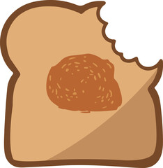Vector illustration of bread isolated on transparent background