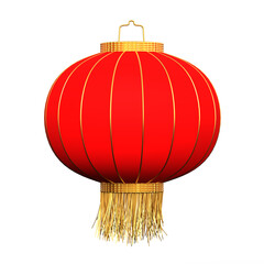 lanterne chinoise, nouvel an chinois - rendu 3D sur fond transparent