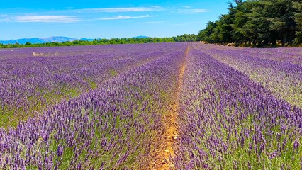 Naklejka premium lavender field in the village of Valensole