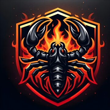 Bark Scorpion Ember Sting Esports Mascot Logo Vector