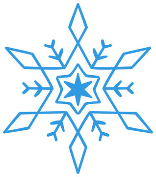 Winter Snowflake Illustration sticker