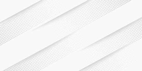white background with dynamic curve line elegant graphic design elements. Dots halftone gray color pattern gradient