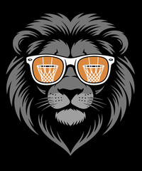 Cool Basketball Lion With Sunglasses
