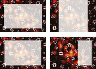 4 gotowe tła do świątecznych kart w ciepłych kolorach Christmas © g_oann