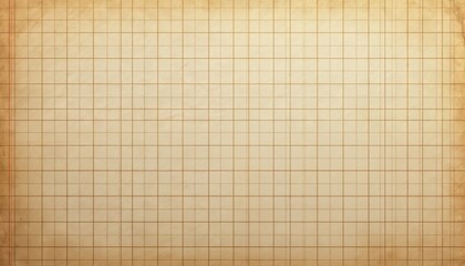 Old beige graph paper has brown grid lines and creases. This textured background suggests planning, education, and design projects, ideal for drafting or sketching.