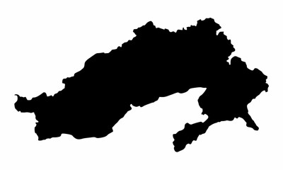 Arunachal Pradesh silhouette map